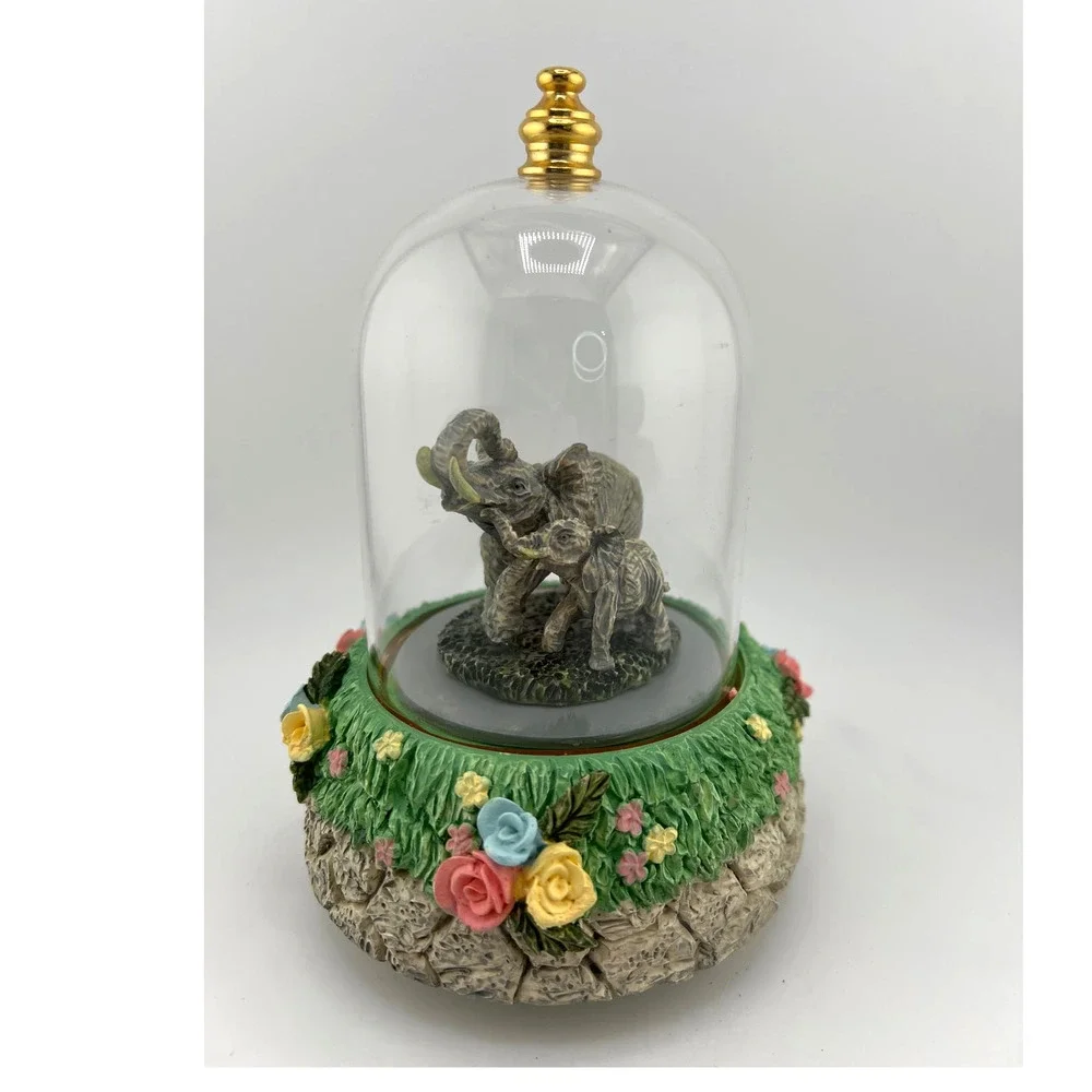 Elephant Dome Music‎ Box Born Free Floral Flowers Pretty